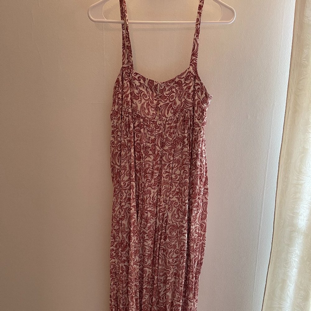 August the label maxi dress, ink paisley style print